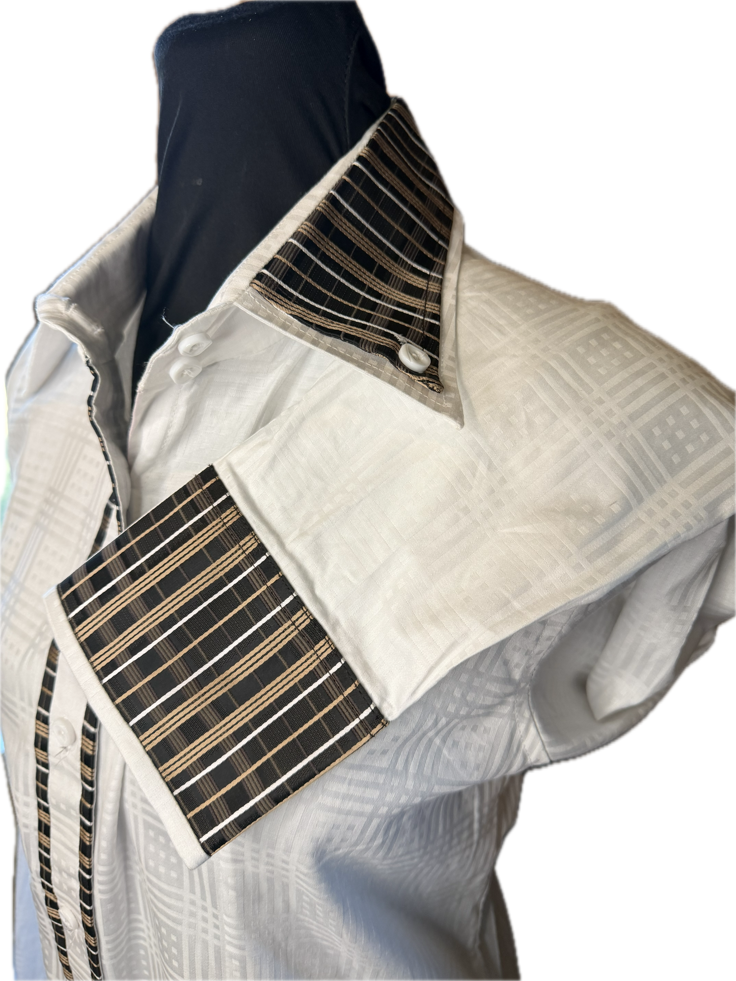 *40 Bust* Vest Set *Brown Plaid with Matching Shirt and Belt