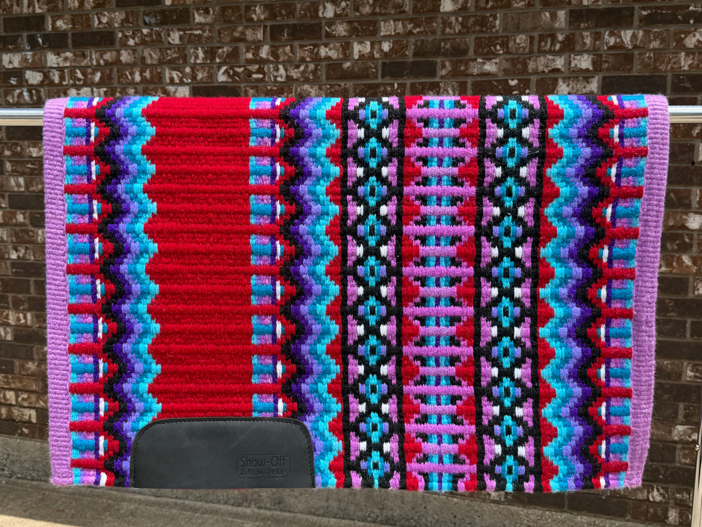 B608 Oversized Saddle Blanket Lavender, Aqua, Turquoise, Purple, Light Purple, Show Red, Black, White