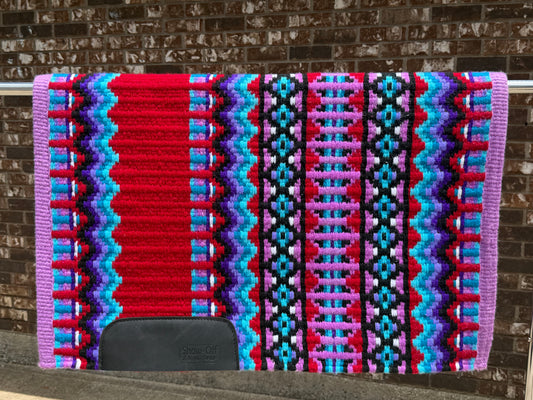 B608 Oversized Saddle Blanket Lavender, Aqua, Turquoise, Purple, Light Purple, Show Red, Black, White