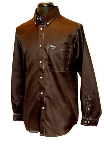 Cowboy Couture Men's Shirt -Chocolate Carbon Fiber Print