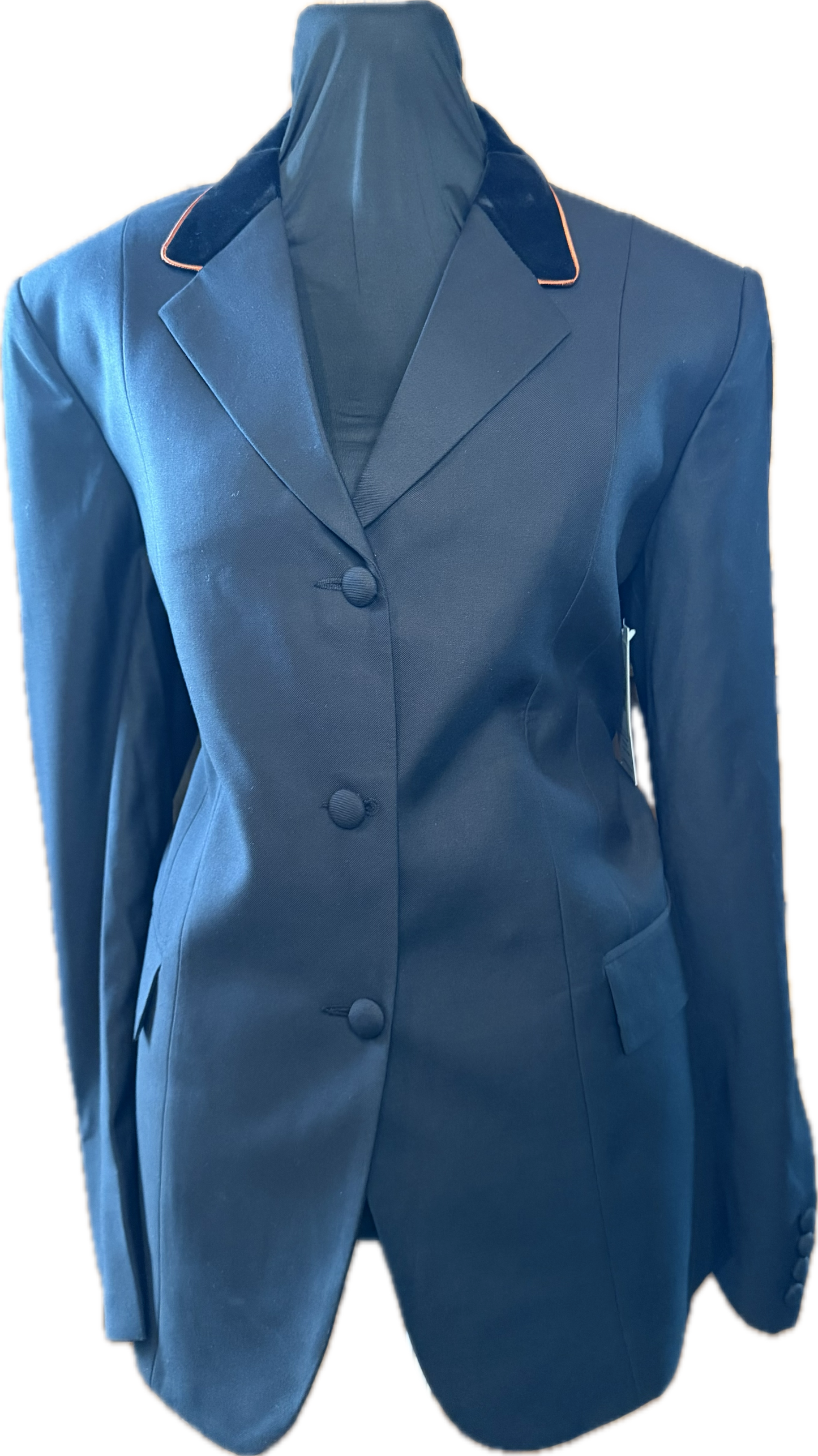 *40 Bust* Black with Rust Piping