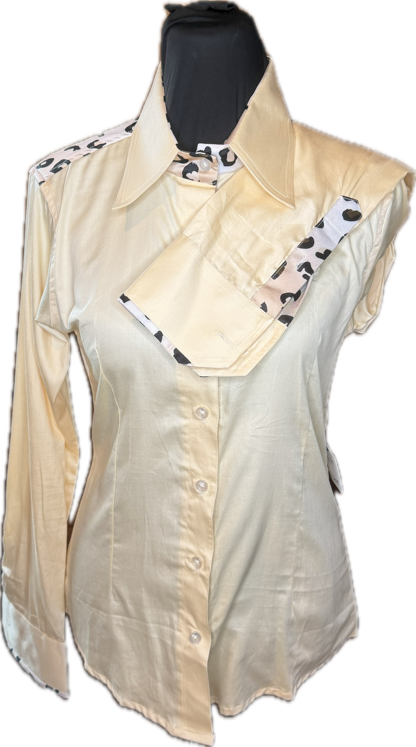 Cheetah Western Ladies Shirt Cream