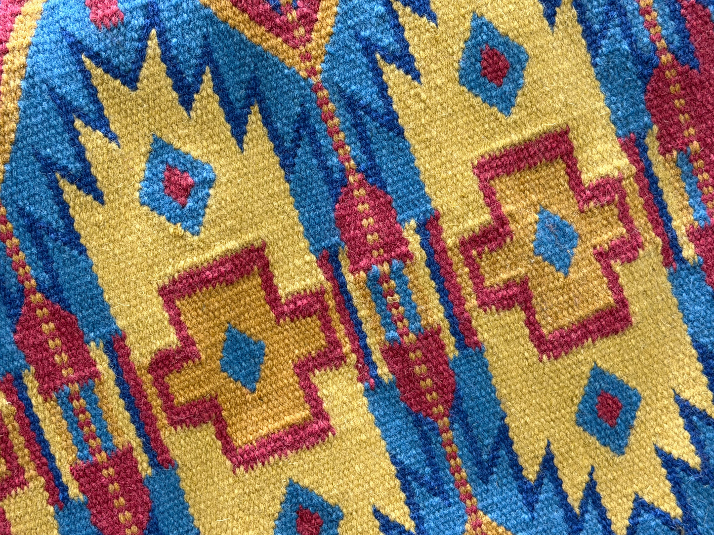 a106 Ranch Oversized Saddle Blanket Denim Blue, Dark Coral, Indian Tan, Raw Umber, Slate Blue