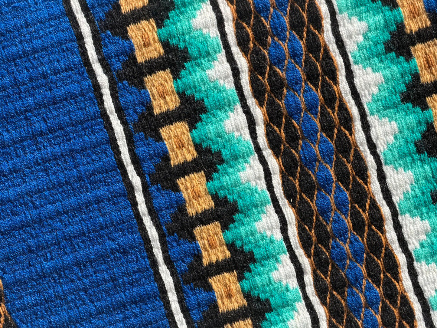 B457 Oversized Saddle Blanket Royal Blue, White, Black, Teal, Light Teal, Indian Tan, Raw Umber