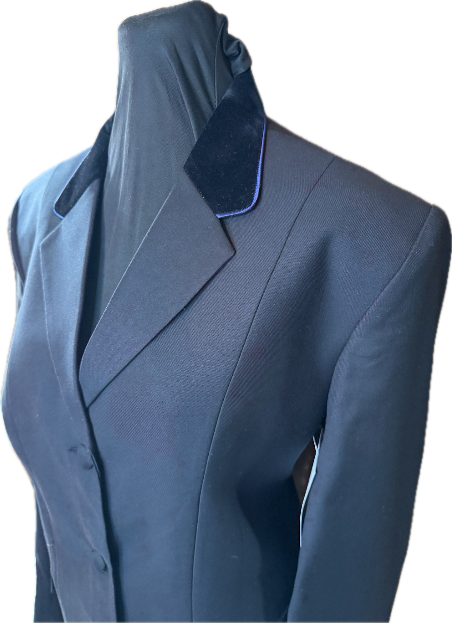 *36 Bust* Black with Dark Navy Trims