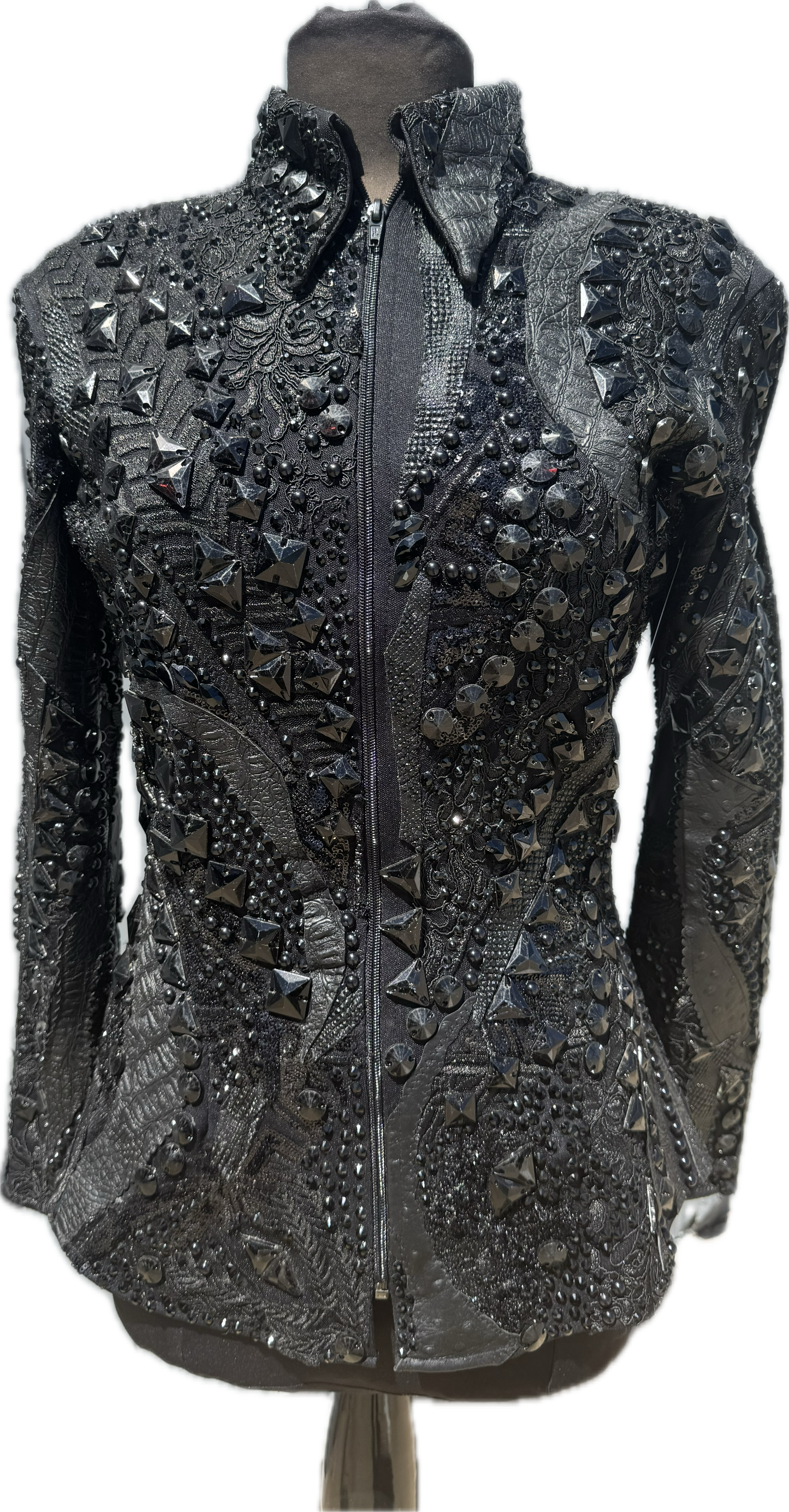 Medium Showmanship Jacket. Black on Black!