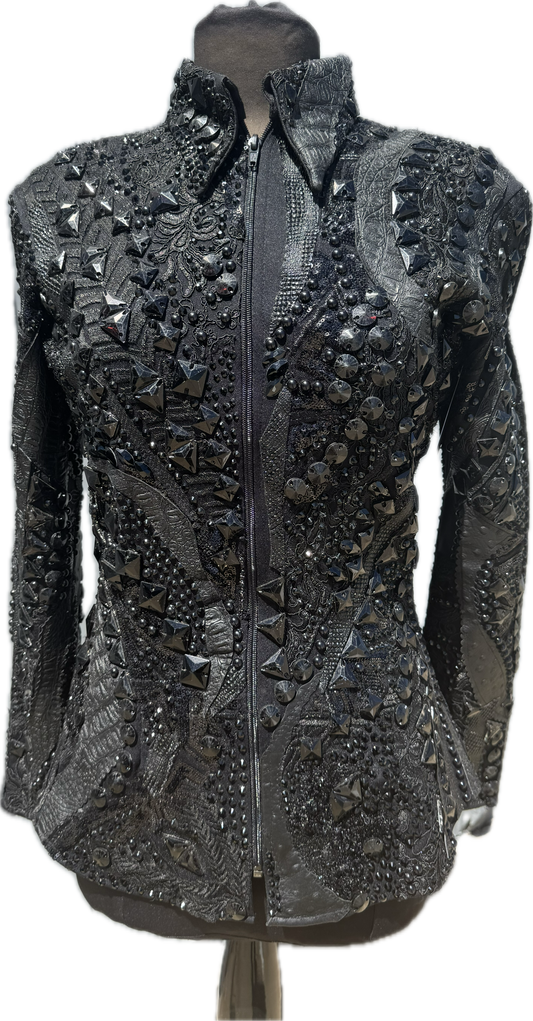 Medium Showmanship Jacket. Black on Black!