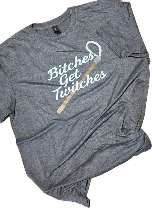 T-Shirt "Twitches" X- LARGE in charcoal heather