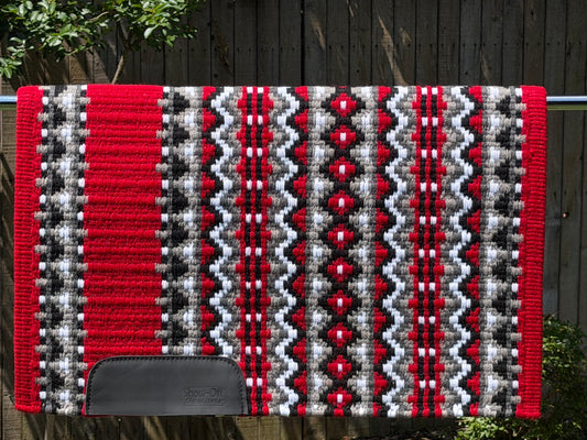 B521 Oversized Saddle Blanket Red, White, Ash, Charcoal, Black