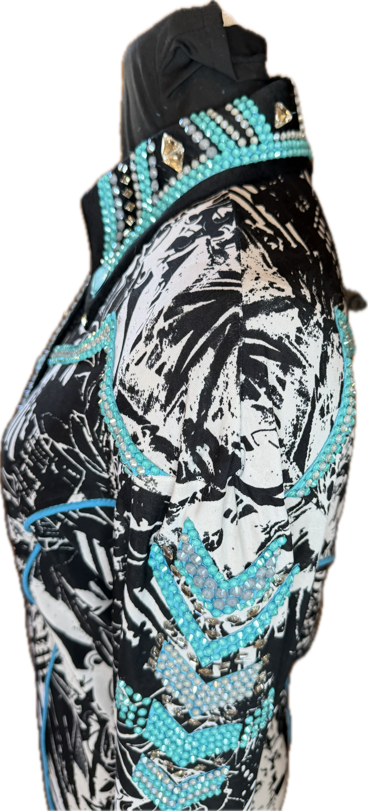 Size Extra Large Lycra Day Shirt with Reto Aqua Design