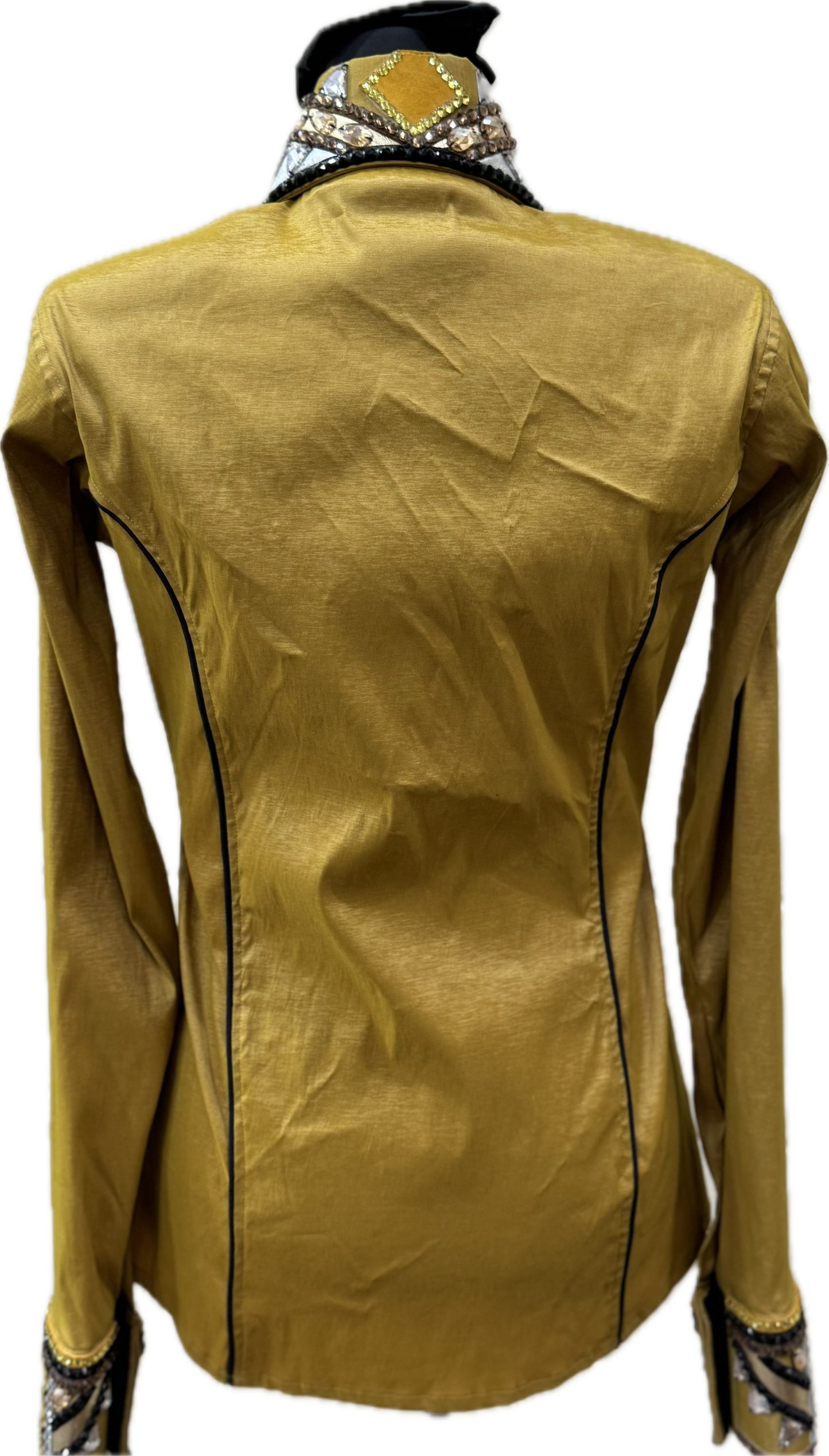 Size Small Dark Gold with Black, Gold and Silver Accents