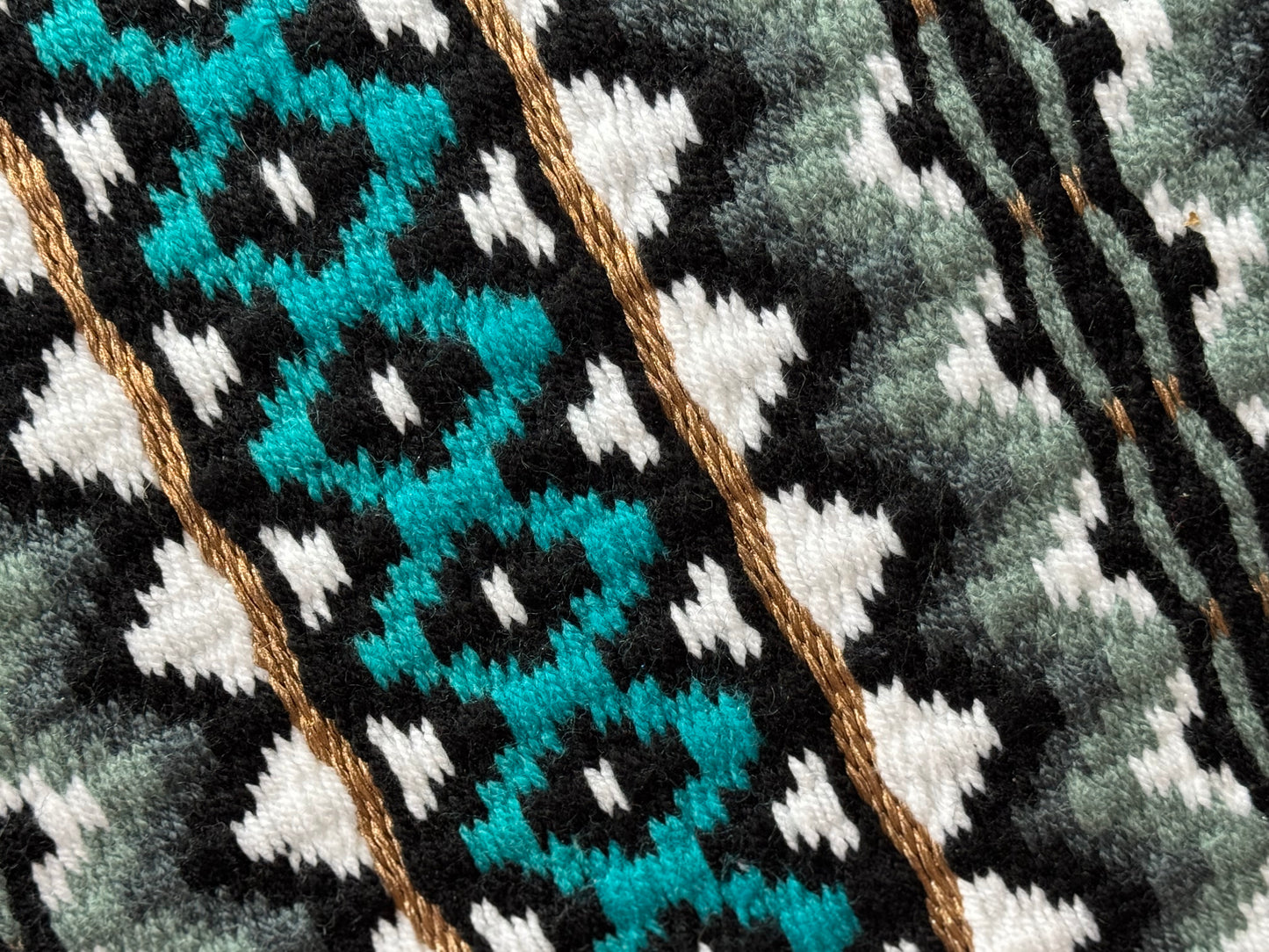 B341 Oversized Saddle Blanket Charcoal, Teal, Ash, Black, White, Teal, Matte Metallic Rose Gold