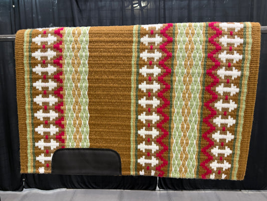B581 Oversized Saddle Blanket Show French Tan, White, Sage Green, Light Sage Green, Indian Tan, Cranberry
