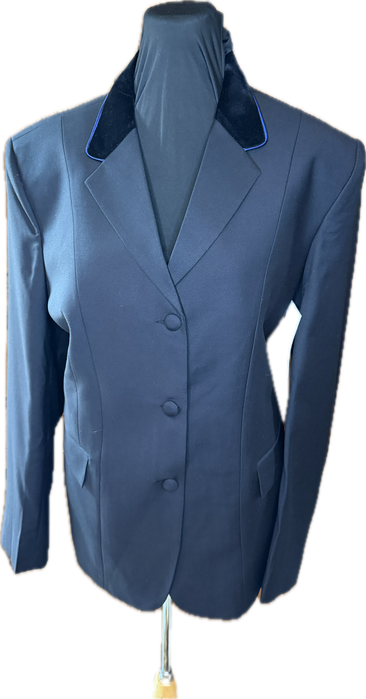 *36 Bust* Black with Dark Navy Trims