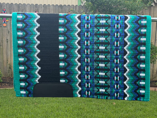 B570 Oversized Saddle Blanket Black, White, Royal Blue, Teal, Darl Teal, Matte Metallic Royal Blue, Soft Teal