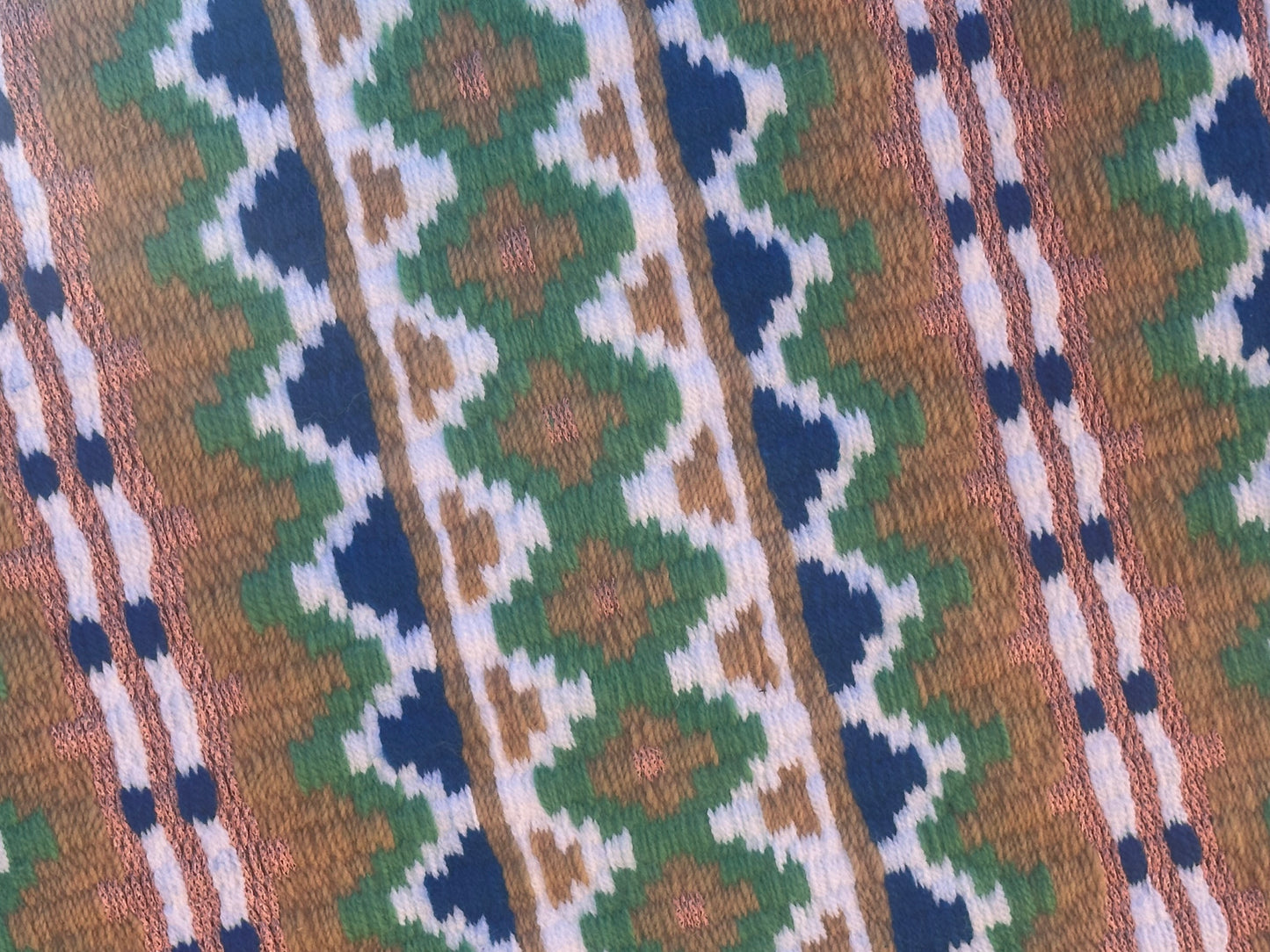 B157 Oversized Saddle Blanket bright royal blue, matte metallic rose gold, white, soft green, indian tan