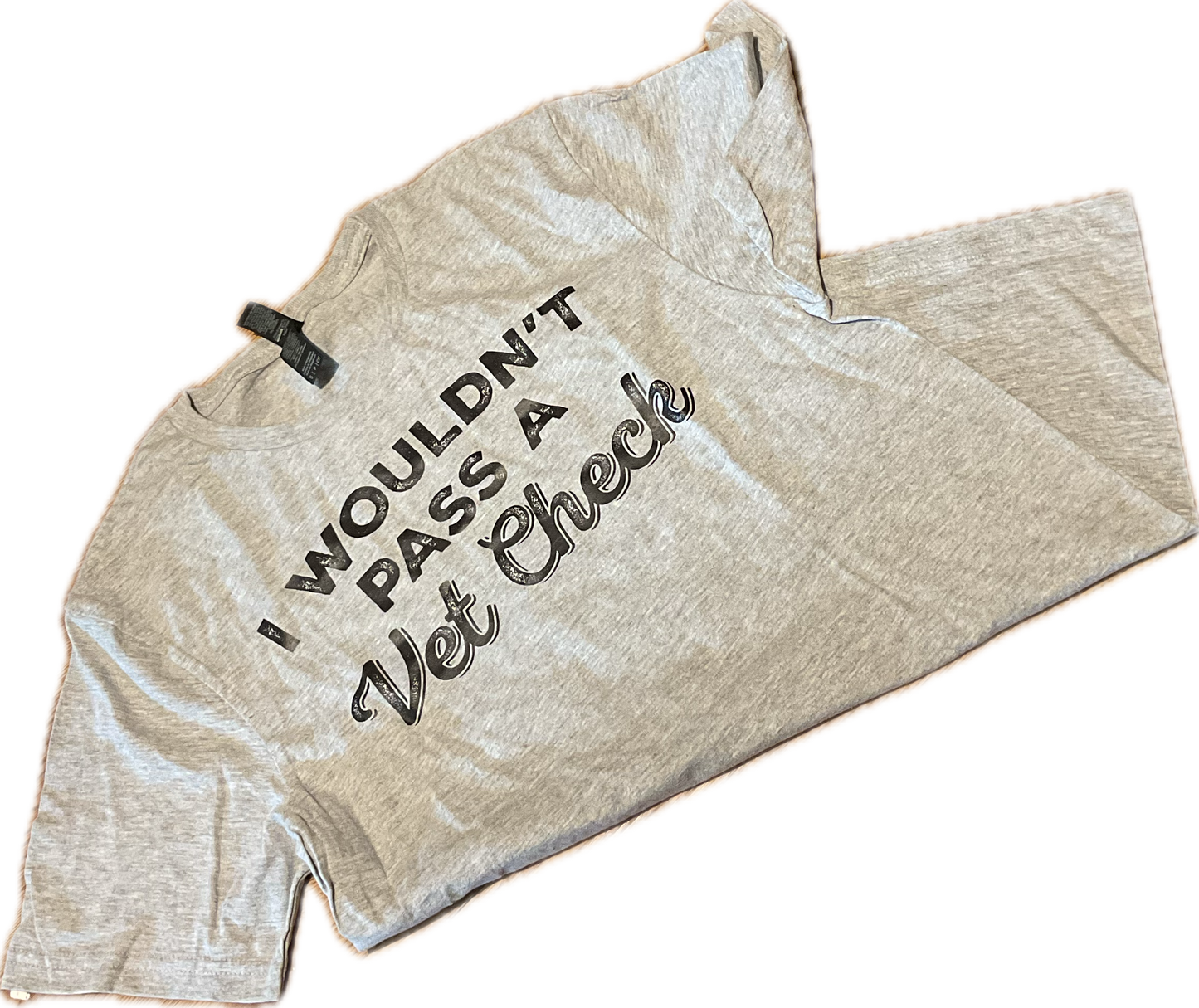 T-Shirt "Vet Check?'" in Grey Heather