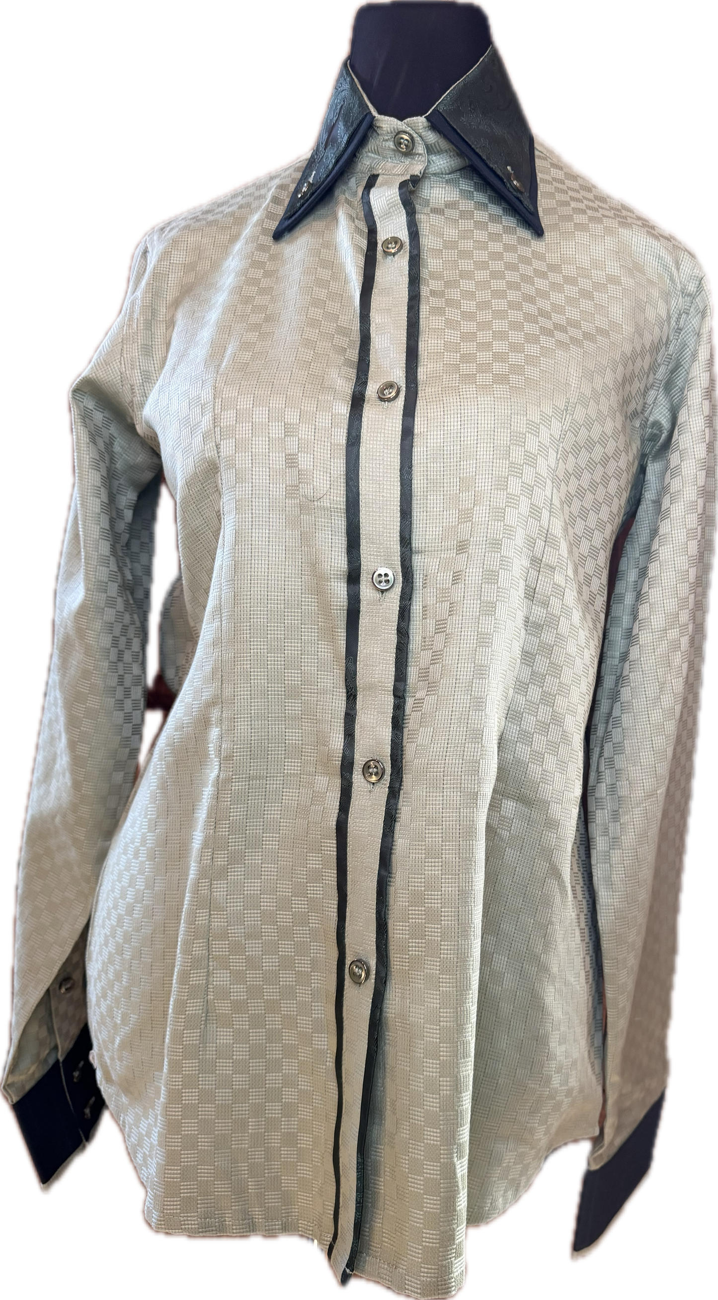 *36 Bust* Vest Set *Dark Green Plaid and Matching Shirt