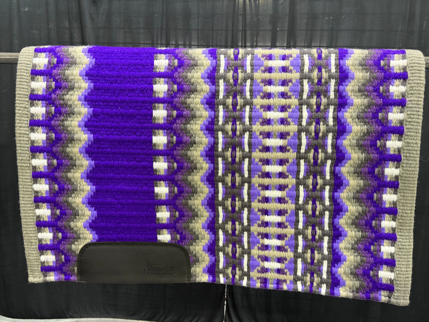 B603 Oversized Saddle Blanket Grey, Ash, Charcoal, Show Purple, Lavender, White