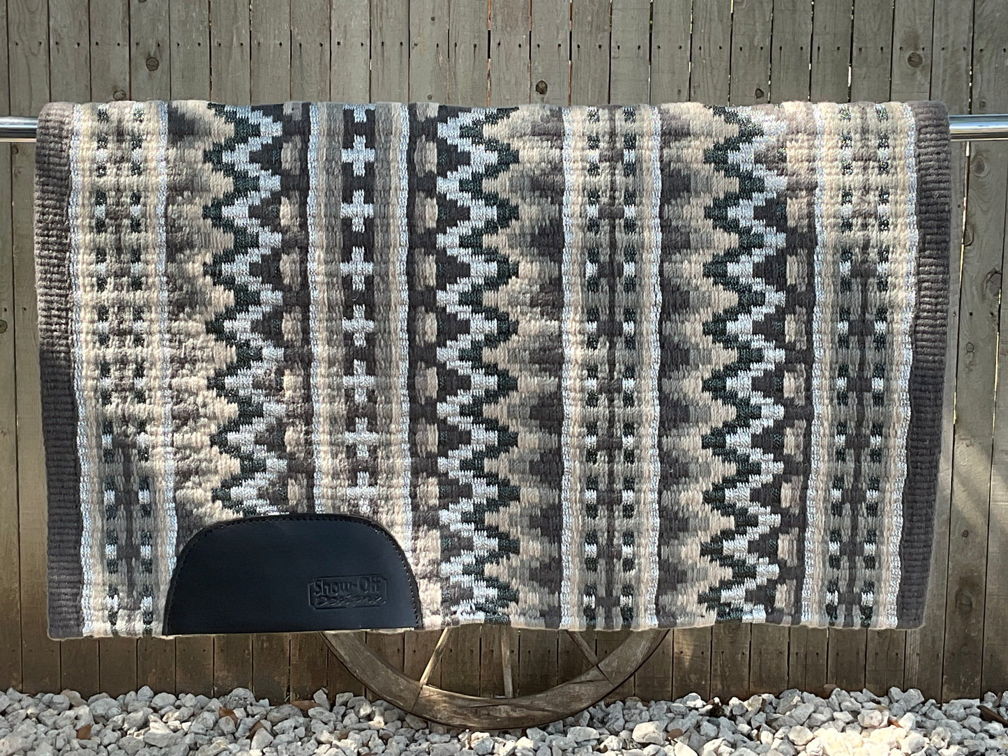 797 Oversized Saddle Blanket Charcoal, Gray, Ash, Matte Metallic Charcoal, Matte Metallic Silver