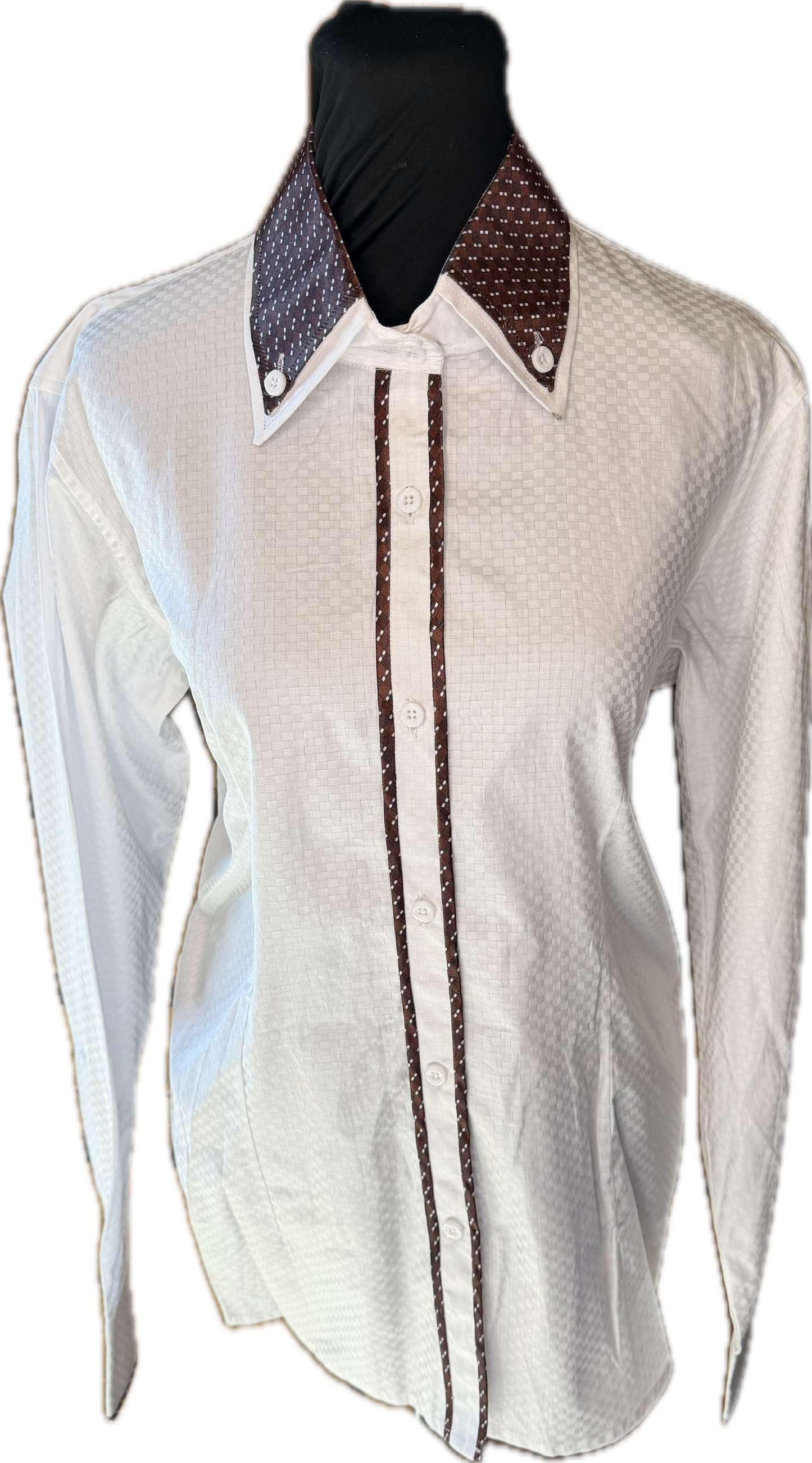 *42 Bust* Vest Set * Brown Print with Matching Shirt