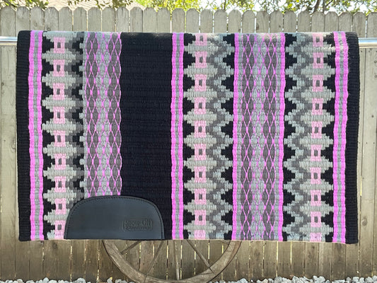 B103 Oversized Saddle Blanket Black, Charcoal, Ash, Sweat Pea, Rapture Rose, Pink