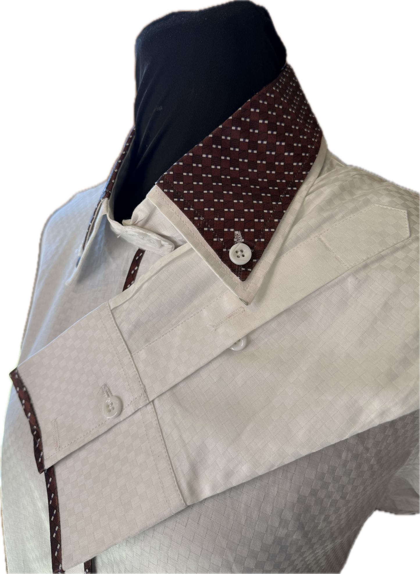 *42 Bust* Vest Set * Brown Print with Matching Shirt