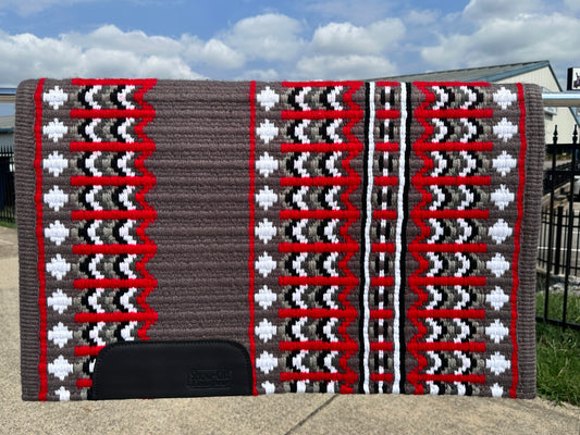 B359 Oversized Saddle Blanket Grey, Red, Black, White, Ash