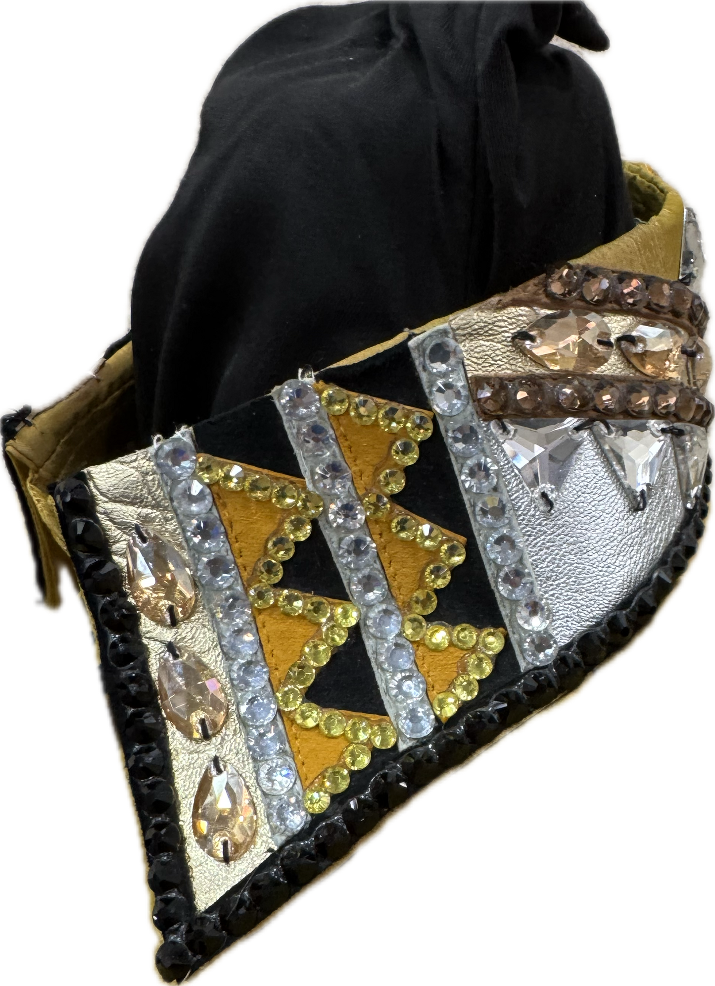 Size Small Dark Gold with Black, Gold and Silver Accents