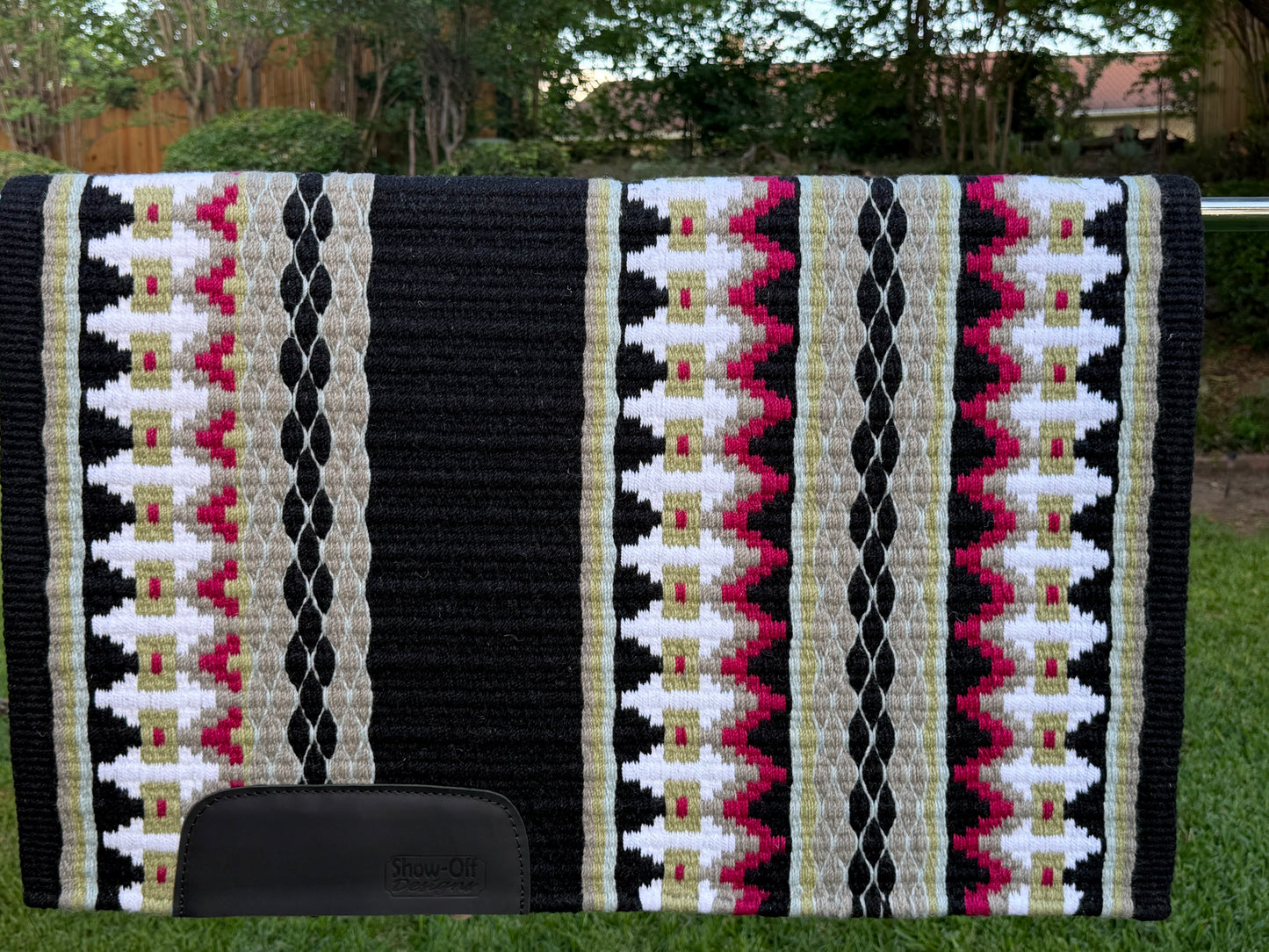 B539 Oversized Saddle Blanket Black, Ash, White, Moss Green, Raspberry, Light Blue