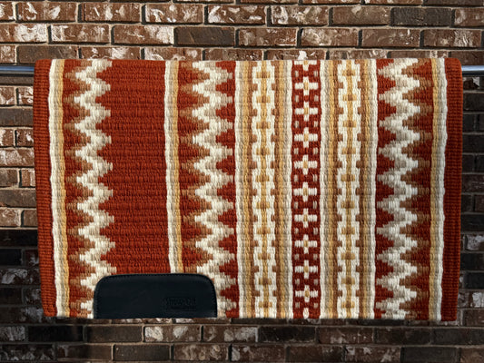 B478 Oversized Saddle Blanket Rust, Ivory, Seductive Honey, Indian Tan, Raw Umber