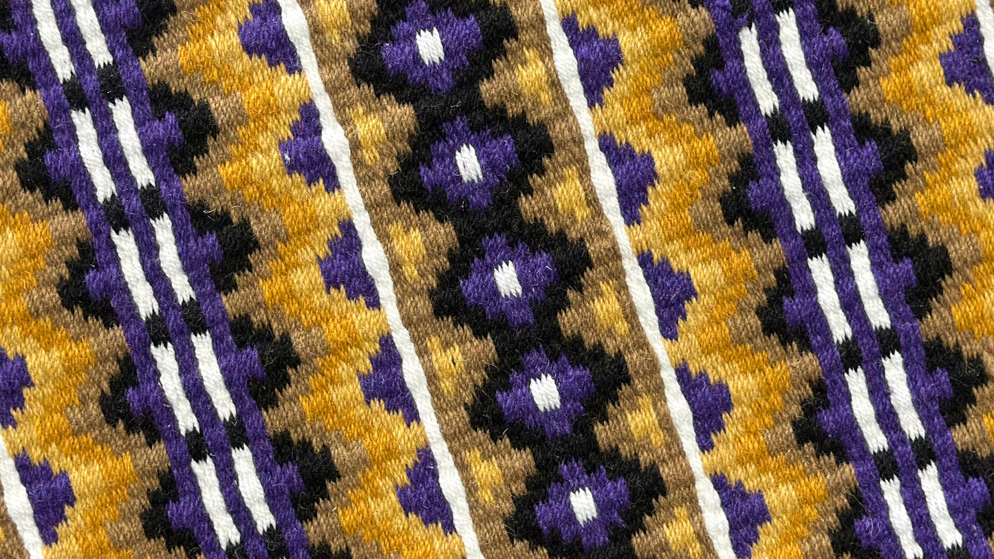 B587 Oversized Saddle Blanket Show Purple, Black, Caramel, Indian Tan, Sheep Skin, White