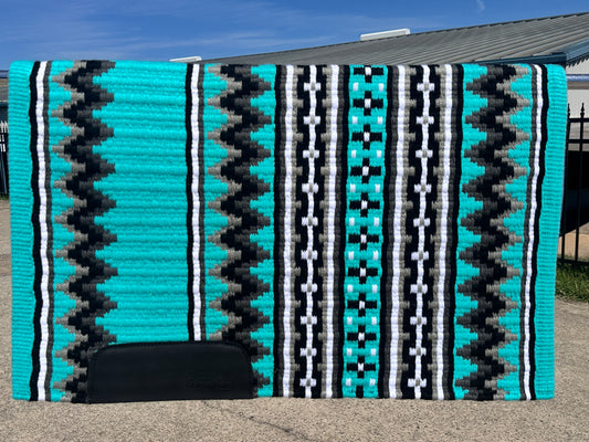 B406 Oversized Saddle Blanket Mint Green, White, Charcoal, Ash, Black