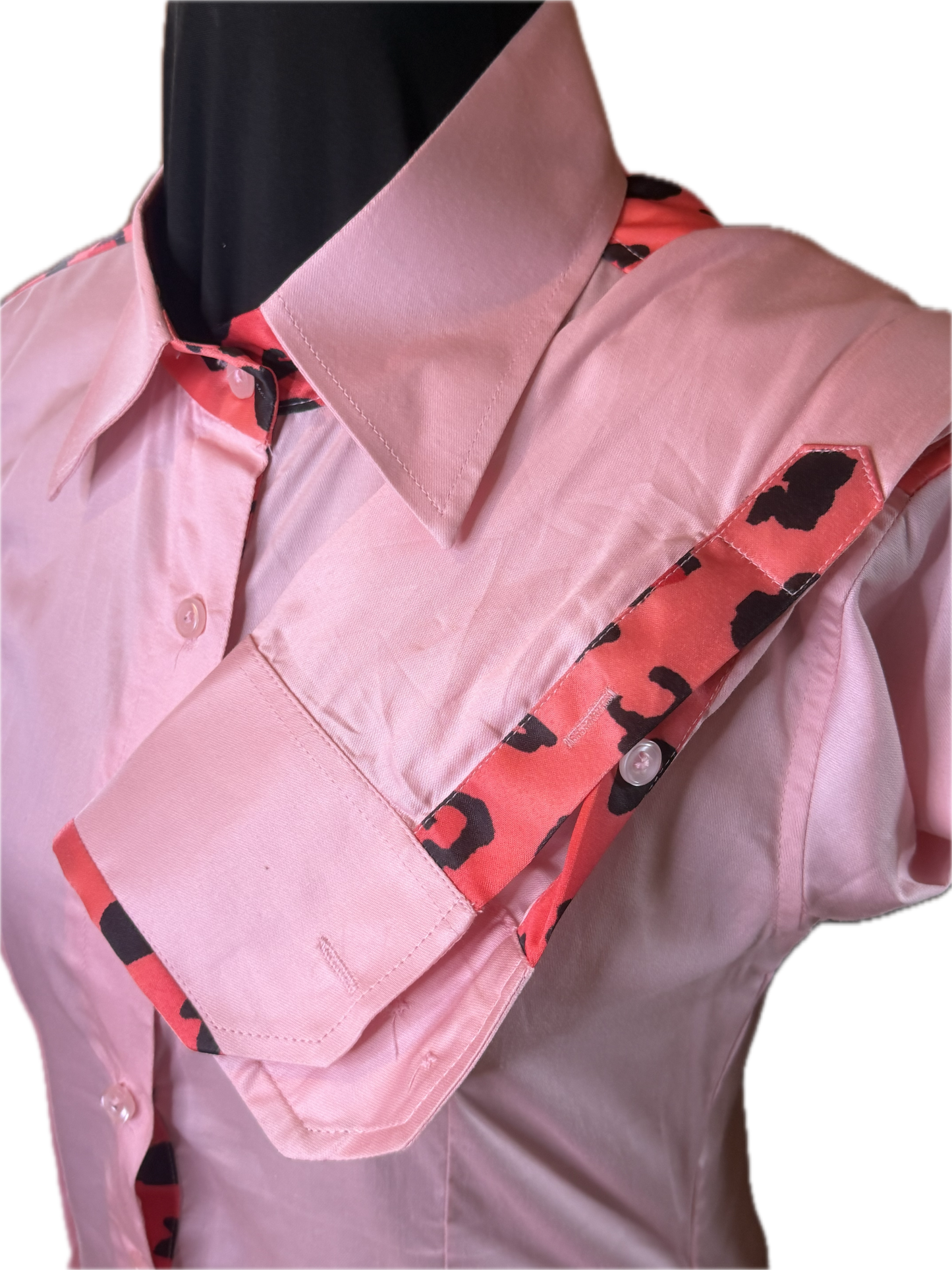 Cheetah Western Ladies Shirt Pink