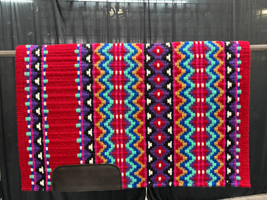 B580 Oversized Saddle Blanket Show Red, White, Mint, Royal Blue, Black, White, Indian Tan, Fuchia