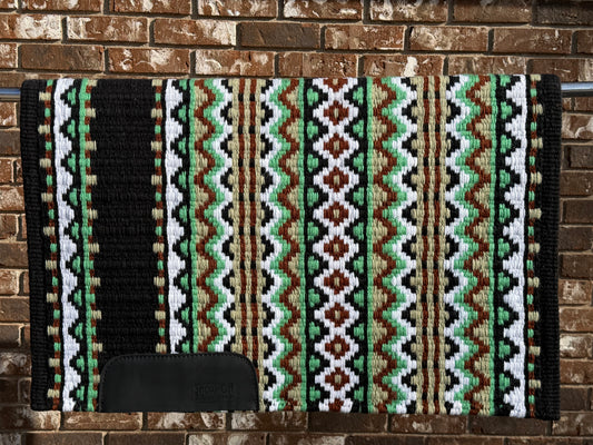 B486 Oversized Saddle Blanket Black, Sage Green, White, Brown, Pistachio
