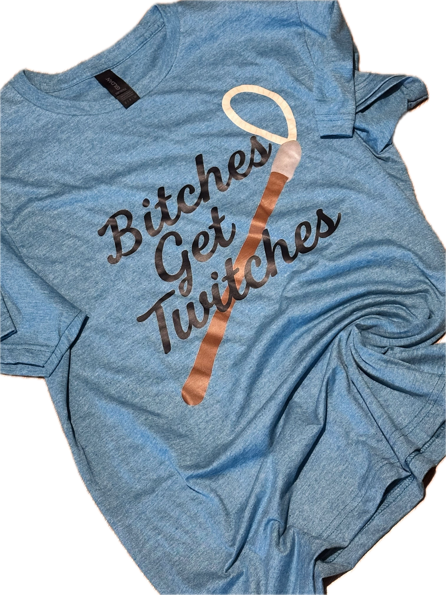 T-Shirt "Twitches" MEDIUM in blue heather