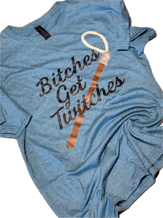 T-Shirt "Twitches" SMALL in blue heather