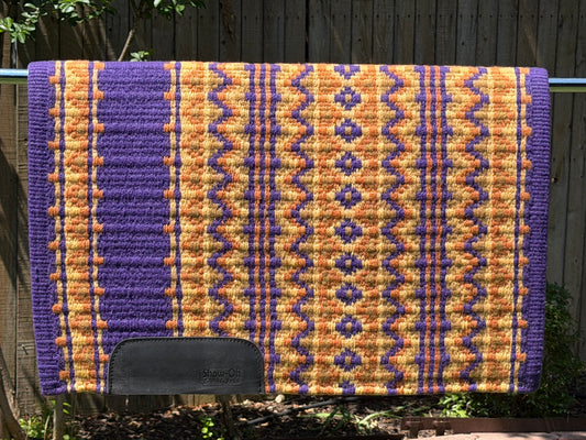 B511 Oversized Saddle Blanket Show purple, Raw Umber, Indian Tan, Caramel