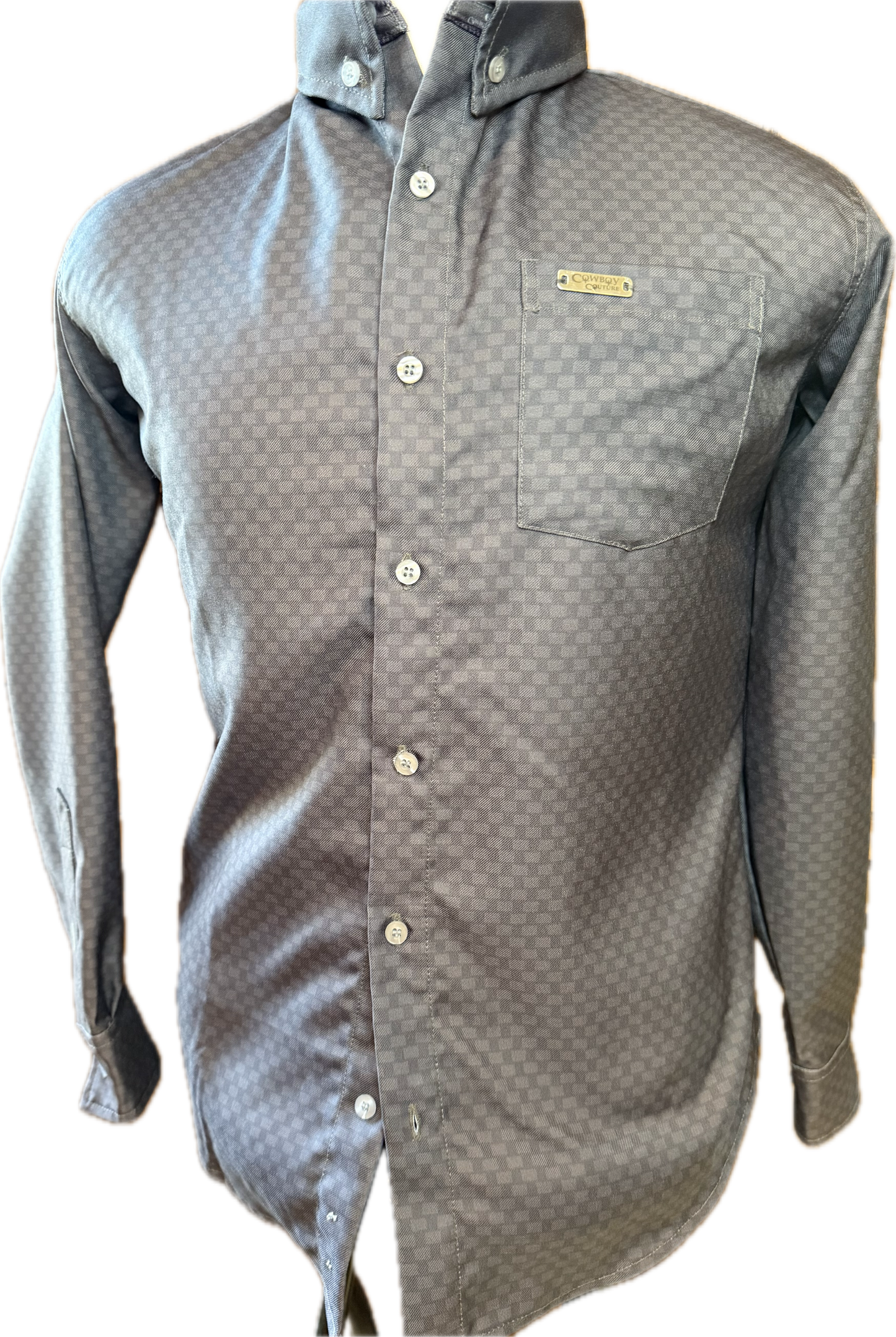 Cowboy Couture Men's Shirt Charcoal Grey - Carbon Fiber -