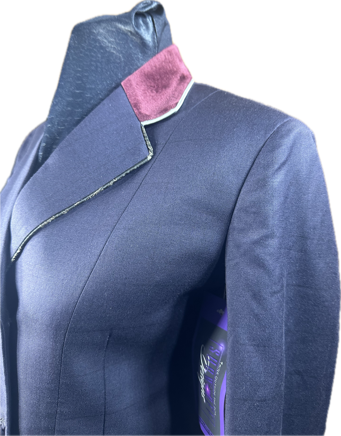 *32 Bust* Plum with plum trims. Hidden zipper behind the buttons