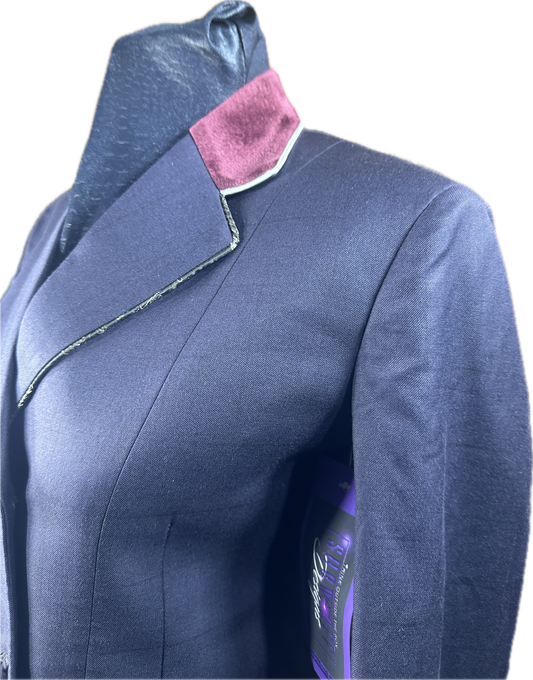 *32 Bust* Plum with plum trims. Hidden zipper behind the buttons