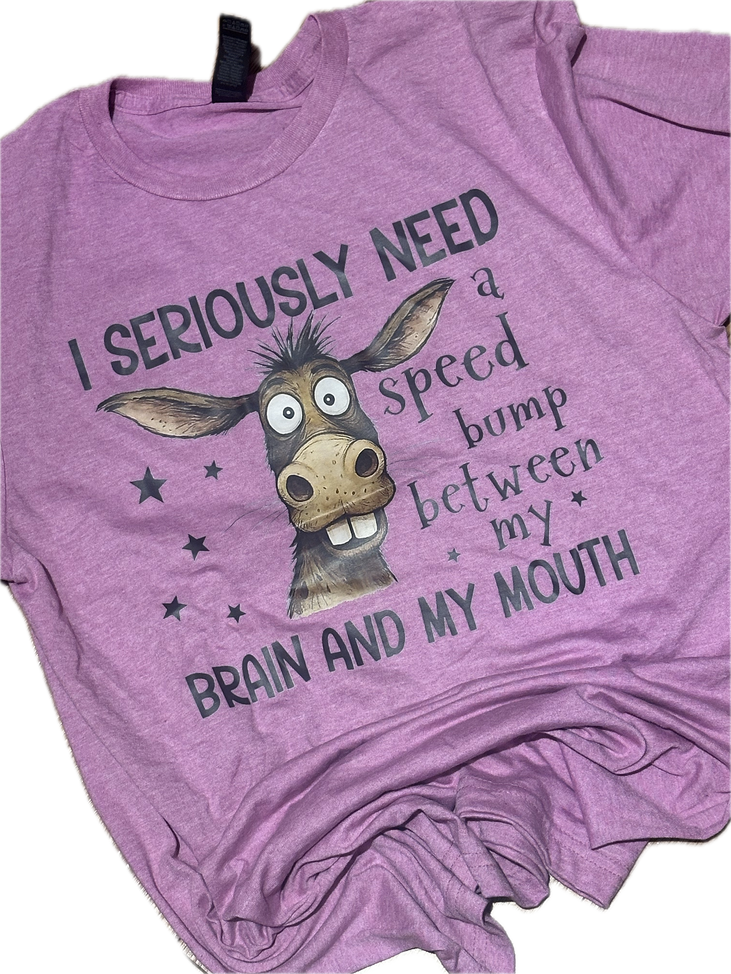 T-Shirt "Speed Bump" MEDIUM in light purple heather