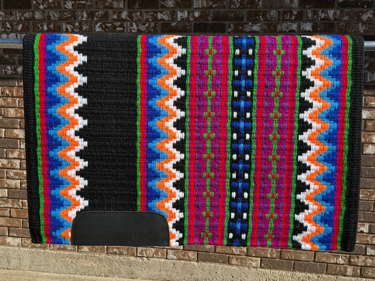 B454 Oversized Saddle Blanket Black, Emerald Green, Raspberry, Cranberry, Royal Blue, Orange, White, Soft Turquoise