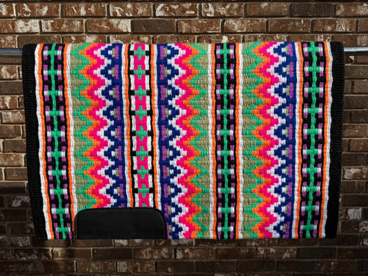 B484 Oversized Saddle Blanket Black, White, Neon Orange, Lime Green, Dark Royal Blue, Neon Pink, Sage Green, Lavender