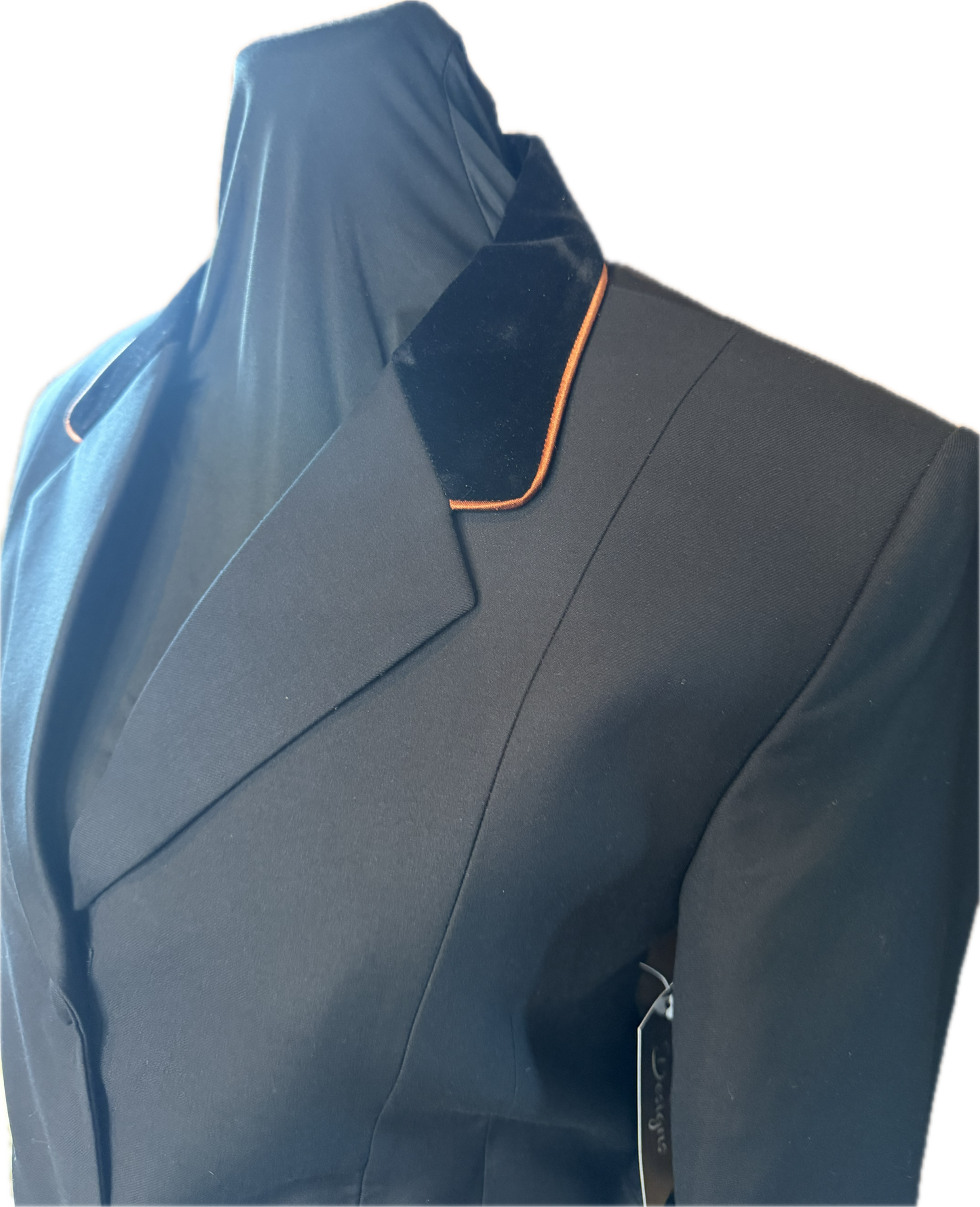 *40 Bust* Black with Rust Piping