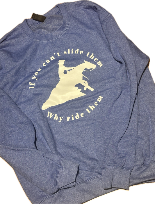Sweatshirt "Slide them" MEDIUM in royal blue heather