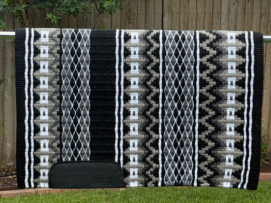 B552 Oversized Saddle Blanket Black, White, Ash, Charcoal