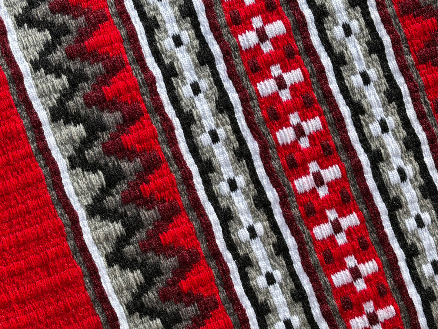 B497 Oversized Saddle Blanket Show Red, Charcoal, Ash, Black, White, Burgundy