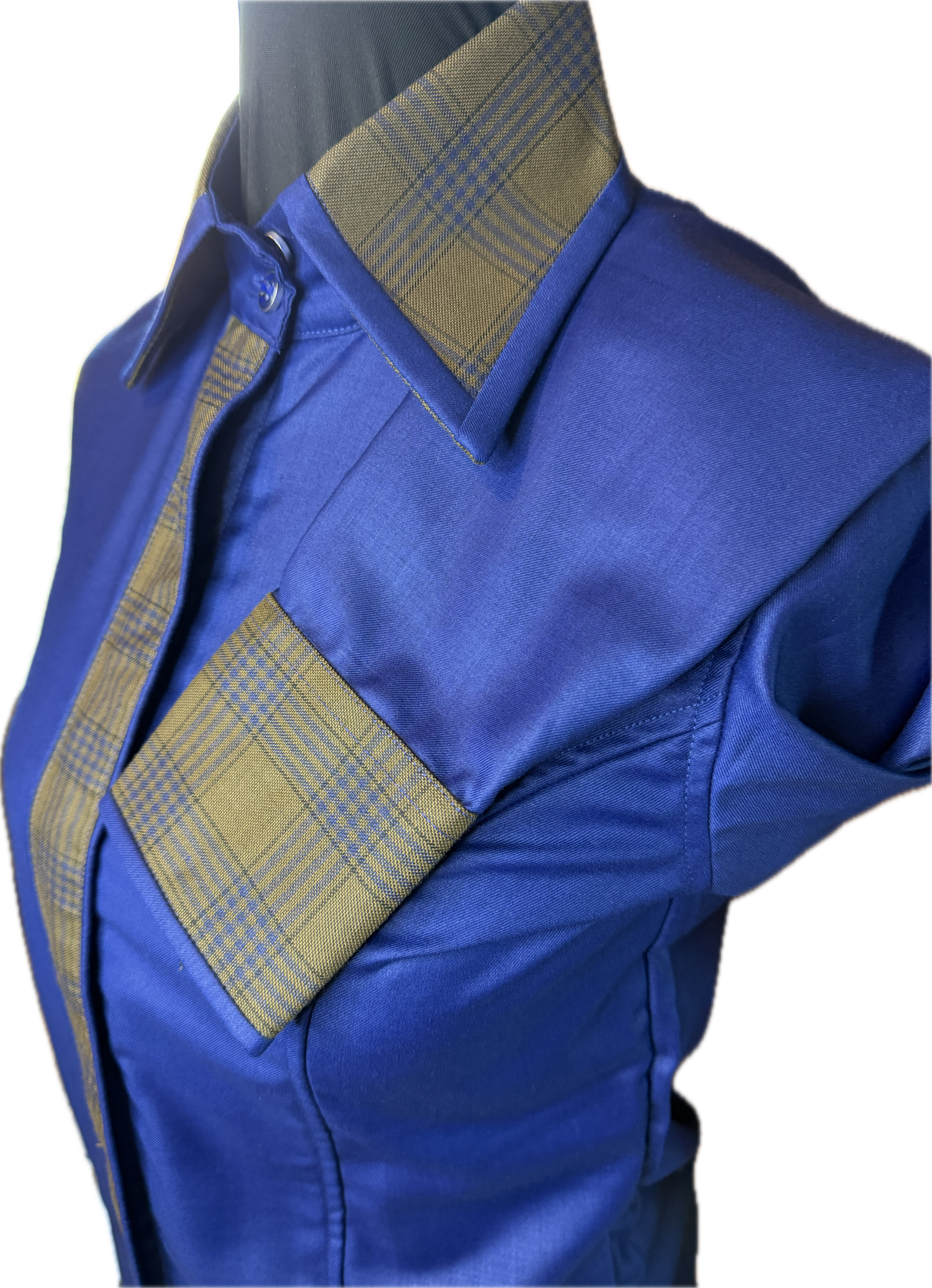 *30 Bust* Brown and Navy Plaid Showmanship/Halter Suit Set.